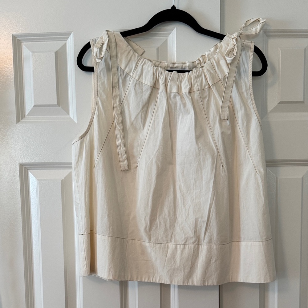 Lucy Paris Cream Sleeveless Blouse
